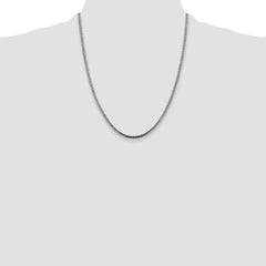 14K White Gold 22 inch 2.5mm Franco with Lobster Clasp Chain