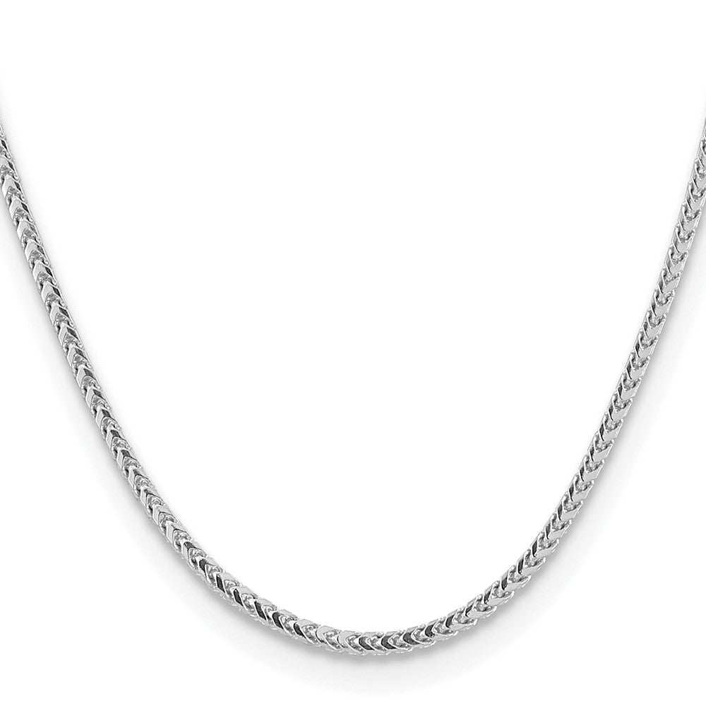 14K White Gold 18 inch 3mm Franco with Fancy Lobster Clasp Chain