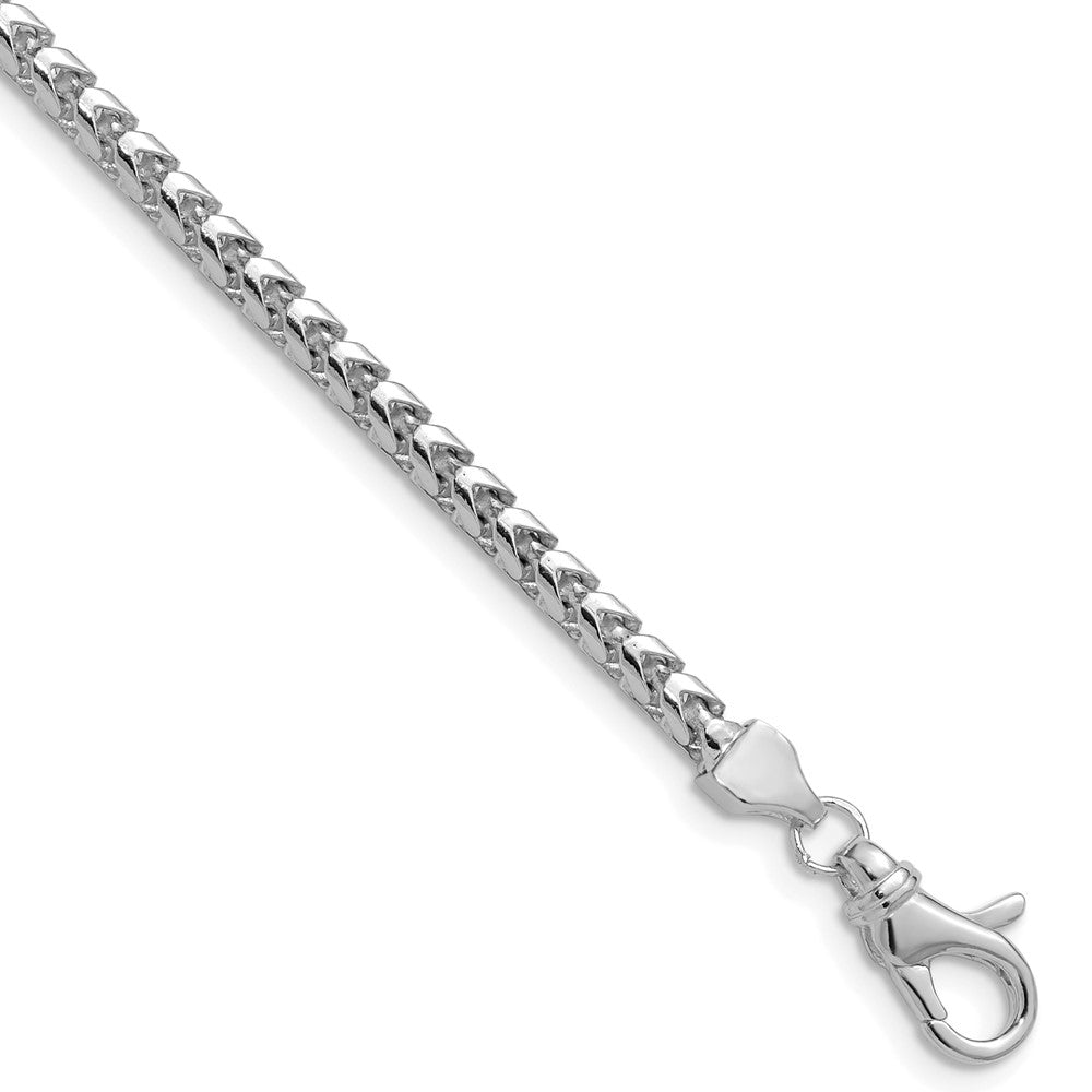 14K White Gold 22 inch 3mm Franco with Fancy Lobster Clasp Chain