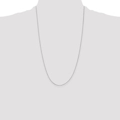 14K White Gold 26 inch .5mm Box with Spring Ring Clasp Chain