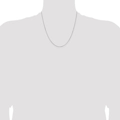 14K White Gold 20 inch .5mm Box with Lobster Clasp Chain