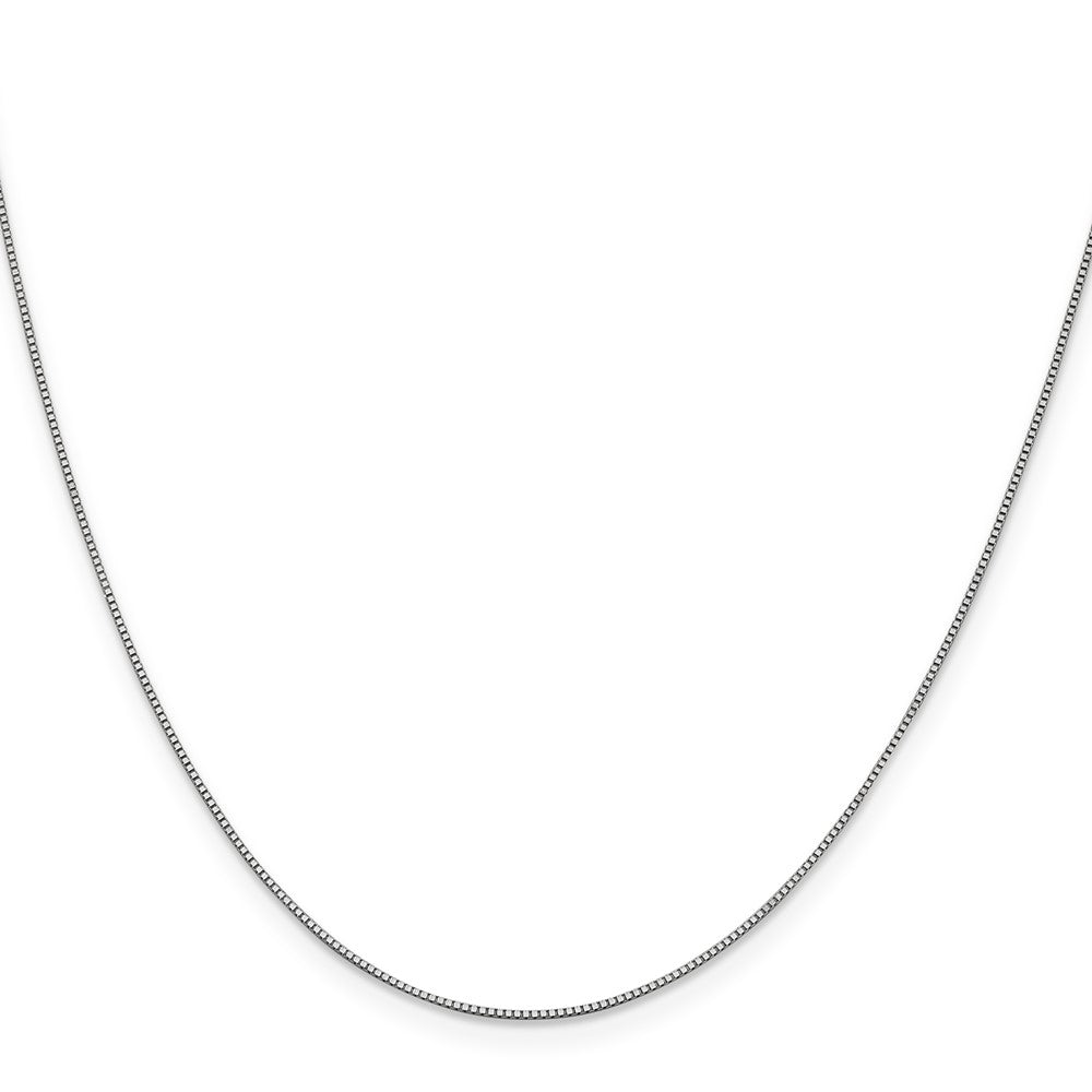 14K White Gold 14 inch .7mm Box with Lobster Clasp Chain