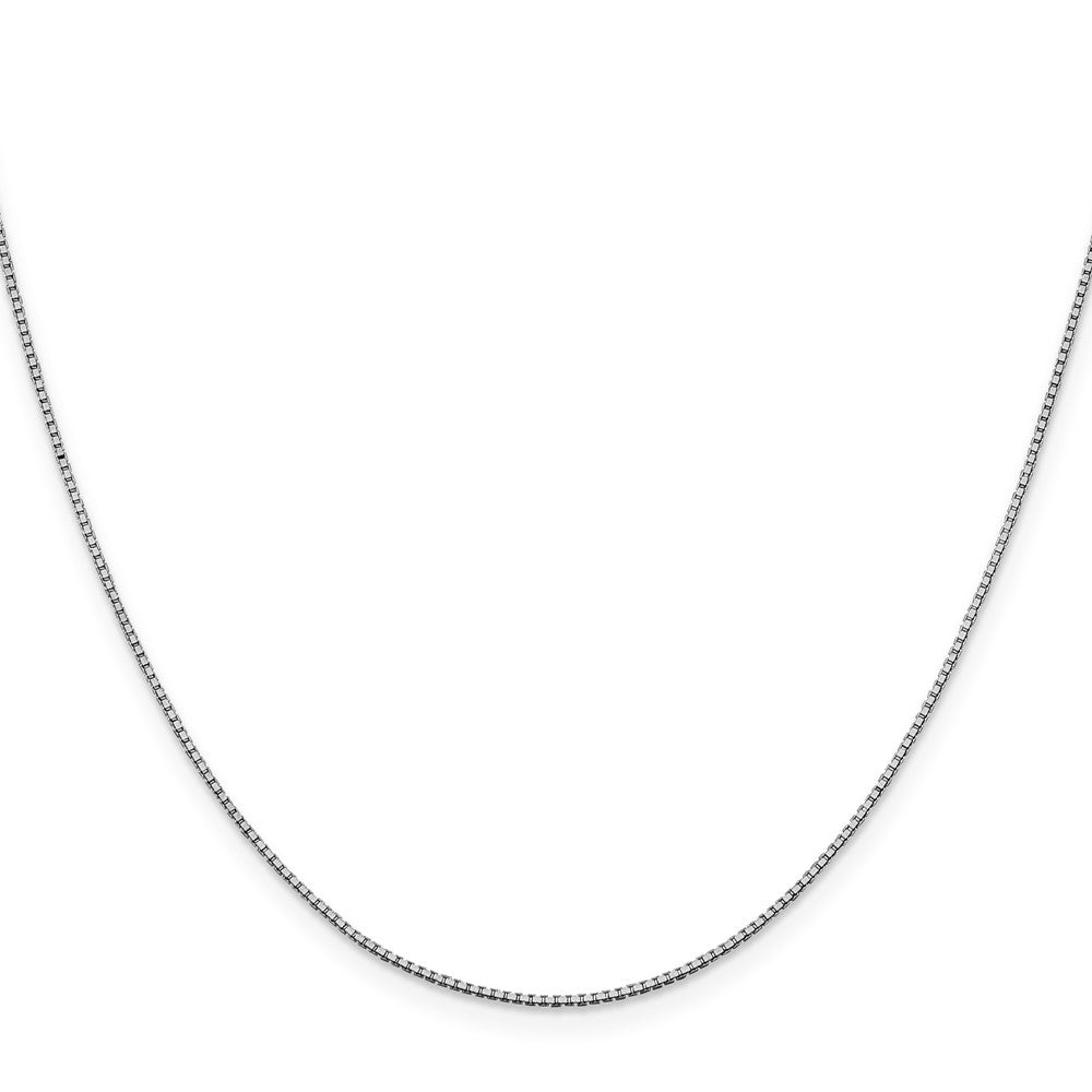 14K White Gold 30 inch .95mm Box with Lobster Clasp Chain