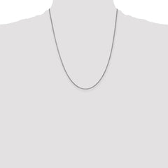 14K White Gold 22 inch 1mm Box with Lobster Clasp Chain