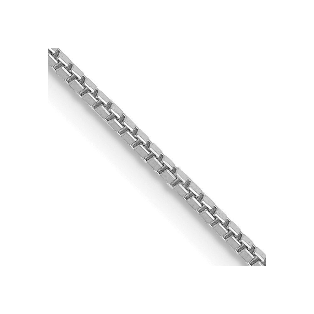 14K White Gold 30 inch 1mm Box with Lobster Clasp Chain