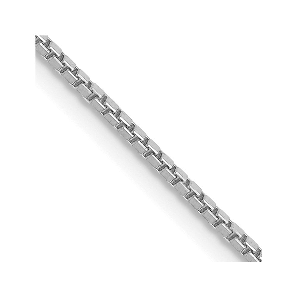 14K White Gold 26 inch 1.05mm Box with Lobster Clasp Chain