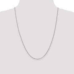 14K White Gold 24 inch 1.4mm Box with Lobster Clasp Chain
