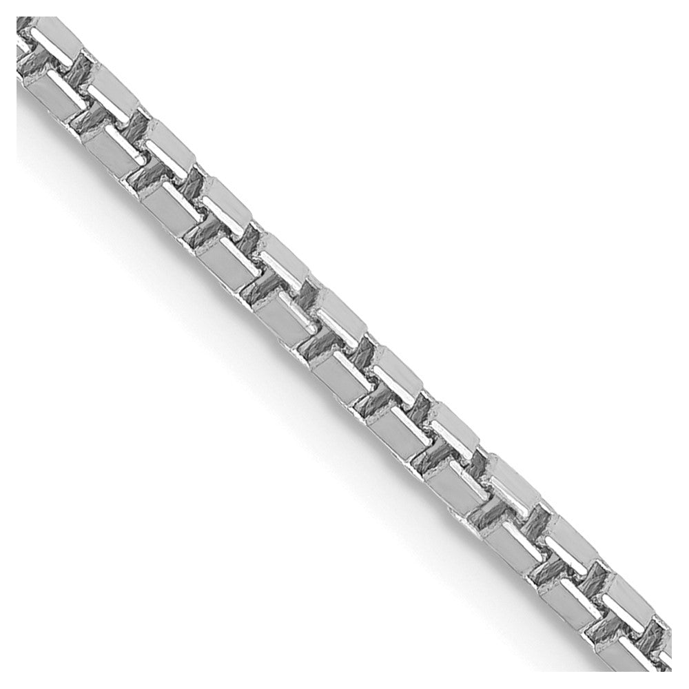 14K White Gold 30 inch 1.9mm Box with Lobster Clasp Chain