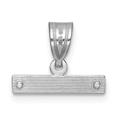 14kw Large Brushed Diamond Cut Number Top Charm