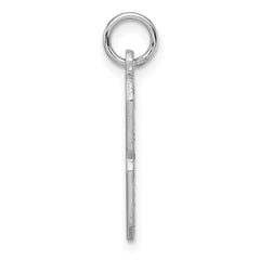 14kw Large Brushed Diamond-cut  Number 8 Charm