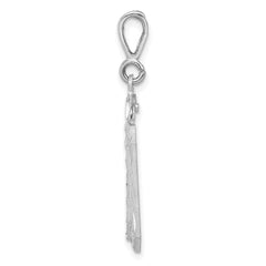 14kw Large Brushed Diamond-cut Number 30 Charm