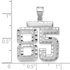 14kw Large Brushed Diamond-cut Number 85 Charm
