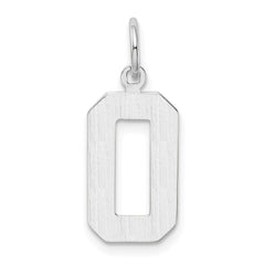 14kw  Medium Polished Number 0 Charm