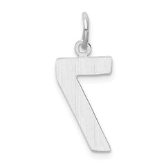 14kw Medium Polished Number 7 Charm