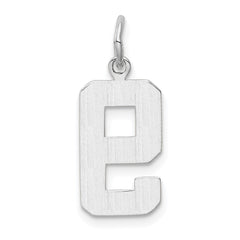 14kw Medium Polished Number 9 Charm
