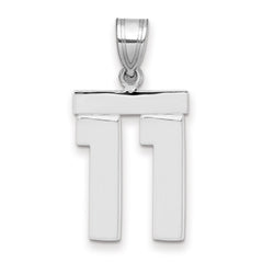 14kw Medium Polished Number 11 Charm