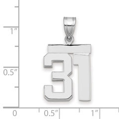 14kw Medium Polished Number 31 Charm