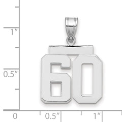 14kw Medium Polished Number 60 Charm