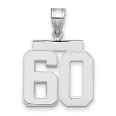 14kw Medium Polished Number 60 Charm