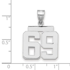 14kw Medium Polished Number 69 Charm