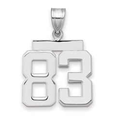 14kw Medium Polished Number 83 Charm