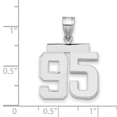 14kw Medium Polished Number 95 Charm
