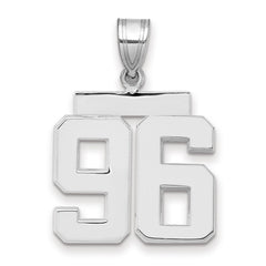 14kw Medium Polished Number 96 Charm