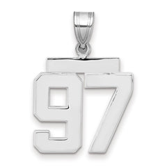 14kw Medium Polished Number 97 Charm