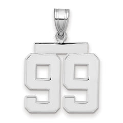 14kw Medium Polished Number 99 Charm