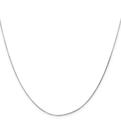 14K White Gold 18 inch .5mm Octagonal Snake with Lobster Clasp Chain