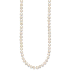 14k 4-5mm White Near-Round Freshwater Cultured Pearl 20 inch Necklace