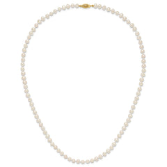 14k 4-5mm White Near-Round Freshwater Cultured Pearl 20 inch Necklace