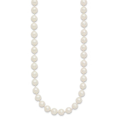 14k 6-7mm White Near-Round Freshwater Cultured Pearl 20 inch Necklace