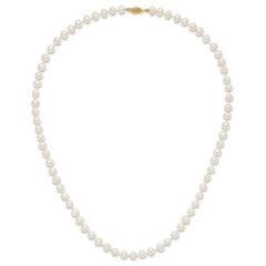 14k 6-7mm White Near-Round Freshwater Cultured Pearl 20 inch Necklace