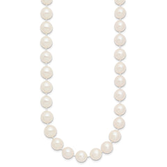 14k 9-10mm White Near-Round Freshwater Cultured Pearl 18 inch Necklace