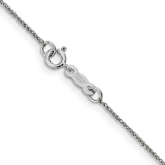 14K  White Gold 18 inch .70mm Ropa with Spring Ring Clasp Chain