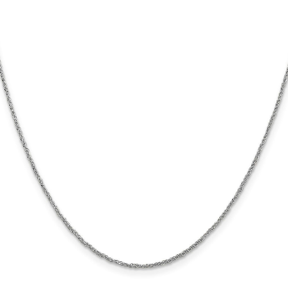 14K  White Gold 14 inch 1.1mm Ropa with Spring Ring Clasp Chain