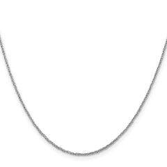 14K  White Gold 14 inch 1.1mm Ropa with Spring Ring Clasp Chain