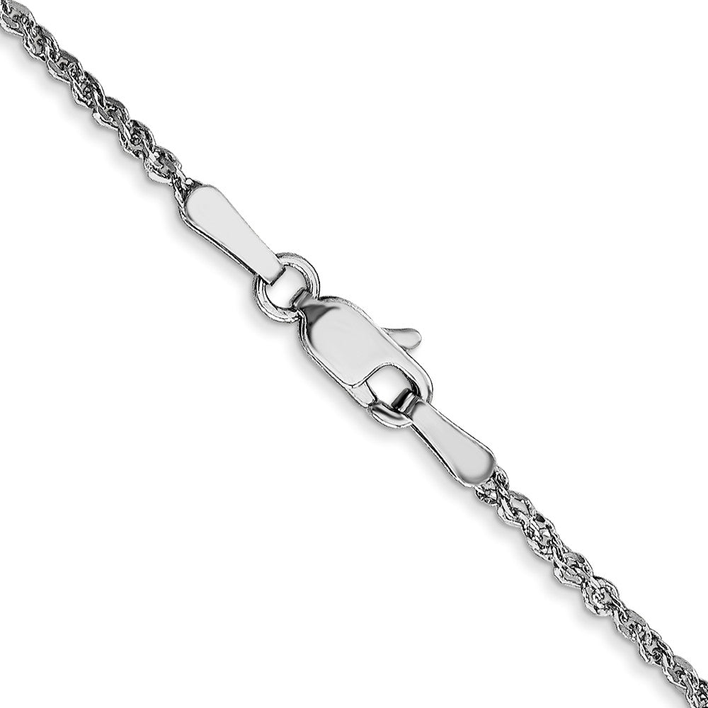 14K  White Gold 16 inch 1.7mm Ropa with Lobster Clasp Chain