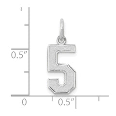 14kw Medium Satin Number 5 Charm