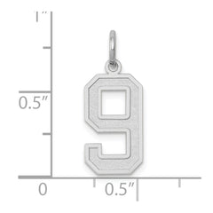 14kw Medium Satin Number 9 Charm