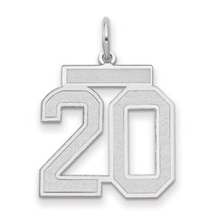 14kw Medium Satin Number 20 Charm