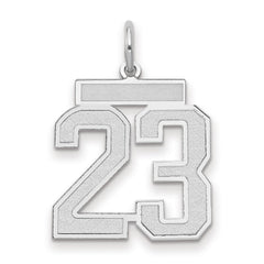 14kw Medium Satin Number 23 Charm