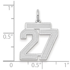14kw Medium Satin Number 27 Charm