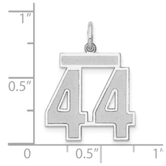 14kw Medium Satin Number 44 Charm