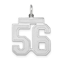 14kw Medium Satin Number 56 Charm