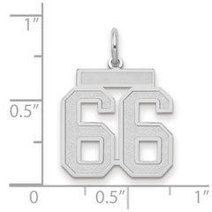 14kw Medium Satin Number 66 Charm