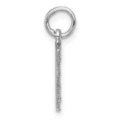 14kw Small Brushed Diamond-cut Number 7 Charm