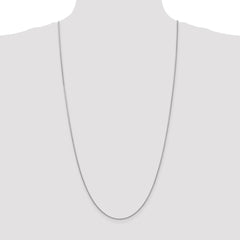 14K White Gold 30 inch 1.4mm Round Snake Lobster Clasp Chain