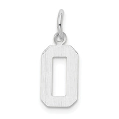 14kw Small Polished Number 0 Charm